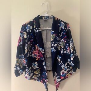 Floral Open Front Cardigan
